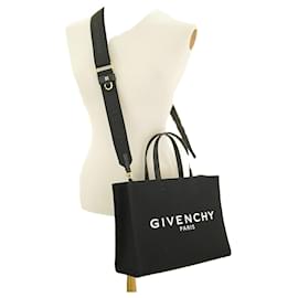 Borsa tote piccola da donna in tela nera, borsa a due vie, borsa di lusso incrociata - Givenchy