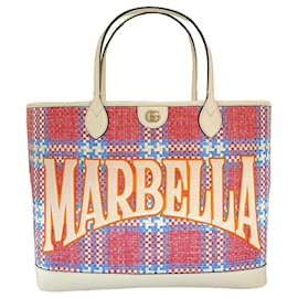 Borsa tote in tessuto rosa beige grande - Gucci