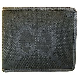 Gucci Carteira masculina de tecido preta FABGN
