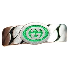 Anello in argento antico intrecciato - Gucci