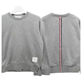 Sweatshirt mit Zentralsstreifen Hellgrau - Thom Browne