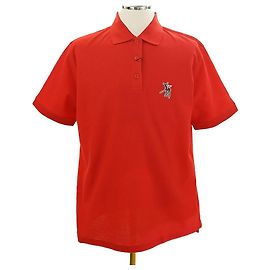 Burberry Camisa de Mujer Copland Rojo Brillante Polo de Algodón