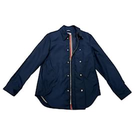 Giacca overshirt con zip tecnica Taglia Unica Blu Navy - Thom Browne