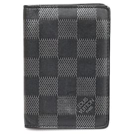 Louis Vuitton Organizador de bolsillo de cuero Damier Infini Onyx Plata
