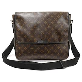 Louis Vuitton Borsa a tracolla Messenger Bast GM in tela Macassar con monogramma