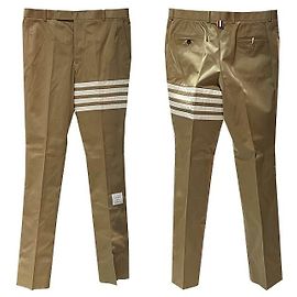 Thom Browne Unkonstruierte Slim Chino-Hosen aus Baumwolltwill