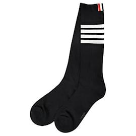 Calze Argyle a Righe Thom Browne Nere