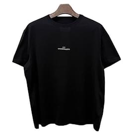 T-shirt nera con logo distorto e cucitura a maniche corte - Maison Martin Margiela