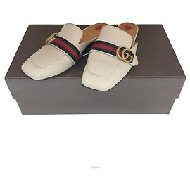 Pantofole in pelle Gucci Marmont Bloper