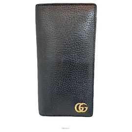 Gucci Portafoglio lungo da uomo Marmont GG in oro