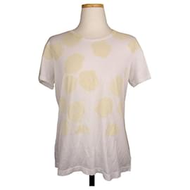 Weißes T-Shirt mit hellgelbem Druck - Jil Sander