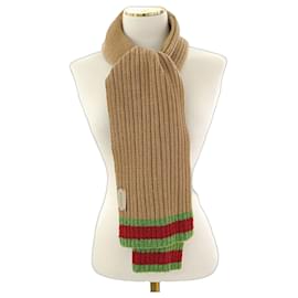 Sciarpa Striata in Lana Cammello - Gucci