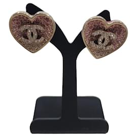 Orecchini a forma di cuore con logo CC - Chanel