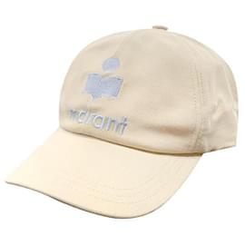 Isabel Marant Cappellino da baseball logo TYRONY Ecru Blu Chiaro ECLU
