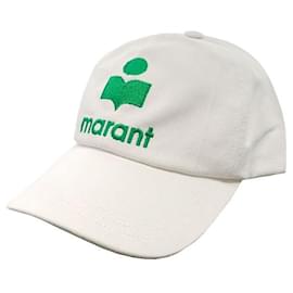 Isabel Marant Cappellino da baseball TYRONY Logo Bianco Smeraldo