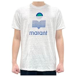 Isabel Marant Weißes T-Shirt mit KARMAN-Logo