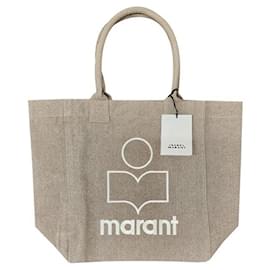 Borsa shopper con logo ricamato YENKY Beige - Isabel Marant