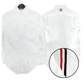 Damen Oxford-Hemd aus Grosgrain mit Drei Streifen - Thom Browne