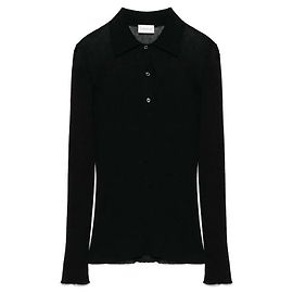 Moncler Polo em mistura de algodão com patch de logo