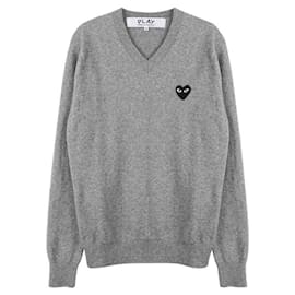 Pullover mit schwarzem Herz-Patch - Comme Des Garcons