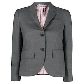 Thom Browne Chaqueta deportiva de lana twill con sisa alta
