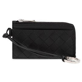 Bottega Veneta Kartenhalter mit Reißverschluss und Tragegurt Intrecciato