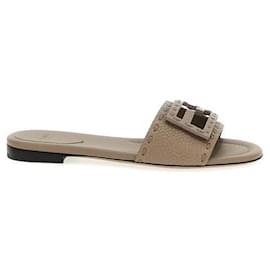 Leder-Pantoletten - Fendi