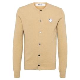 Wollcardigan mit weißem Herz-Patch AX - Comme Des Garcons