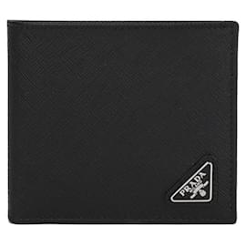 Saffiano Triangle Men's Bi-Fold Wallet - Prada