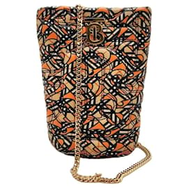 Bolso tipo bucket con estampado de monograma acolchado - Burberry