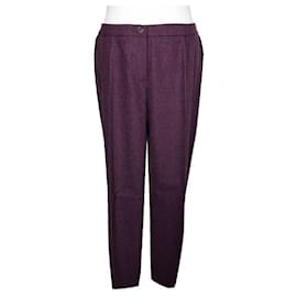 Pantalones plisados de mezcla de lana violeta - Etro