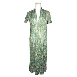 Vestido de Chifón Floral Verde - Rag & Bone