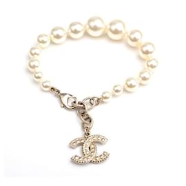 Bracciale CC in perle sintetiche avorio - Chanel