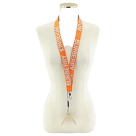 Burberry Collana in nylon arancione con logo Kingdom