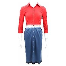 Vestido camisero bicolor - Prada