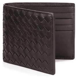 Bottega Veneta Portafoglio Intrecciato Marrone Scuro