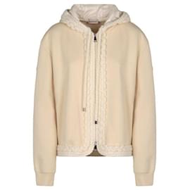 Moncler Cárdigan de mezcla de algodón con cremallera