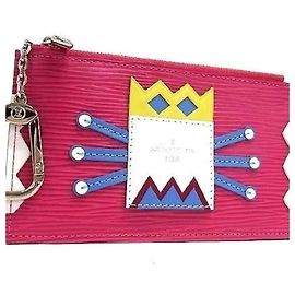 Pochete de Moeda Epi Louis Vuitton em Rosa Pivoine