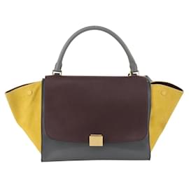 Céline Borsa Trapeze Tricolore in Pelle Media Celine