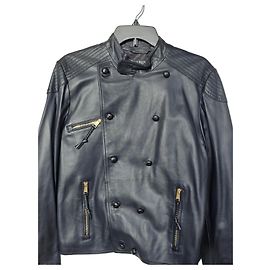 Chaqueta de moto Polo Ralph Lauren Negra de Piel de cabra