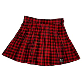 Vestido de cuadros rojo y negro - Autre Marque