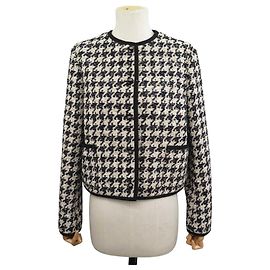 NUEVO CHAQUETA CHRISTIAN DIOR TWEED PIED DE POULE 511V58A7758 36