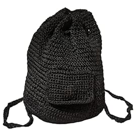 Schwarzer Häkel-Rucksack - Autre Marque