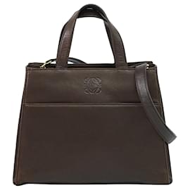 Borsa a mano in pelle Anagram vintage Loewe