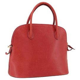Céline Borsa a mano CELINE in pelle rossa e oro Auth fm5225