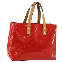 LOUIS VUITTON Monogram Vernis Reade PM Borsa a Mano Rossa M91088 LV Auth LNZ297