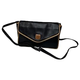 Céline Borsa a spalla in pelle Triomphe Celine Paris vintage nera e marrone