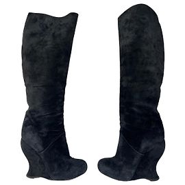 Botas de ante vintage Bottega Veneta negras EU37,5