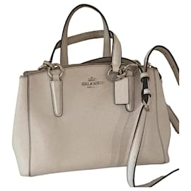Borsa Coach Carryall in pelle bianca