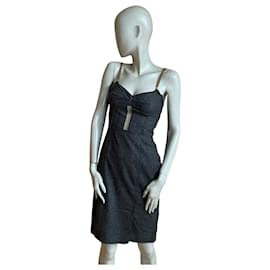 Dolce & Gabbana Grey Wool Midi Dress
